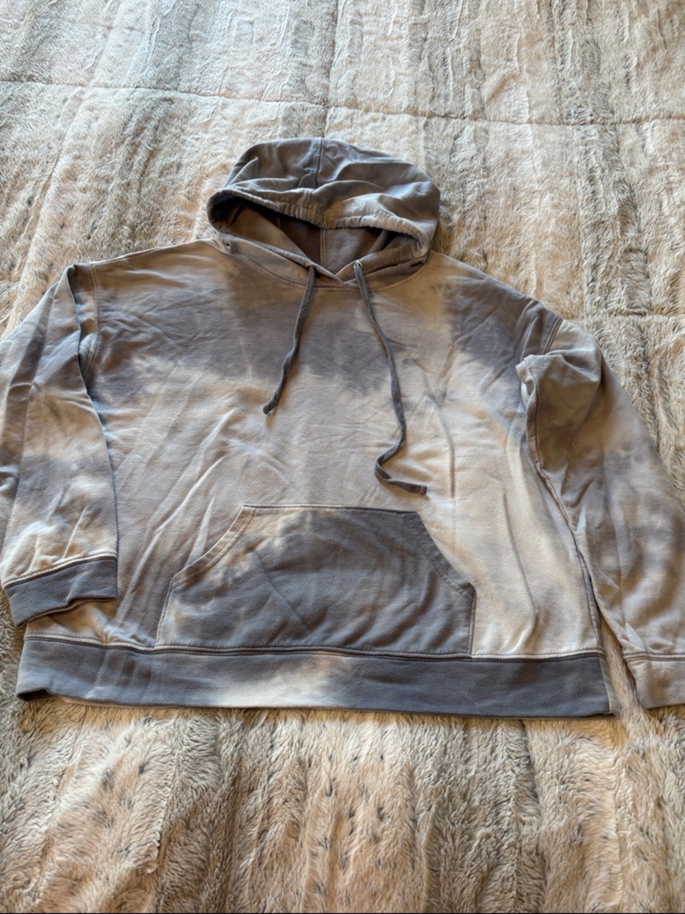 Brushed | Women's light Blue Tie-Dye Hoodie Sweatshirt